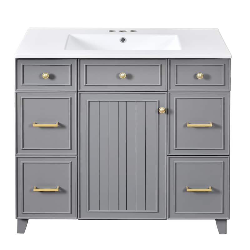 GDFStudio - Zyra Wood 36" Bathroom Vanity