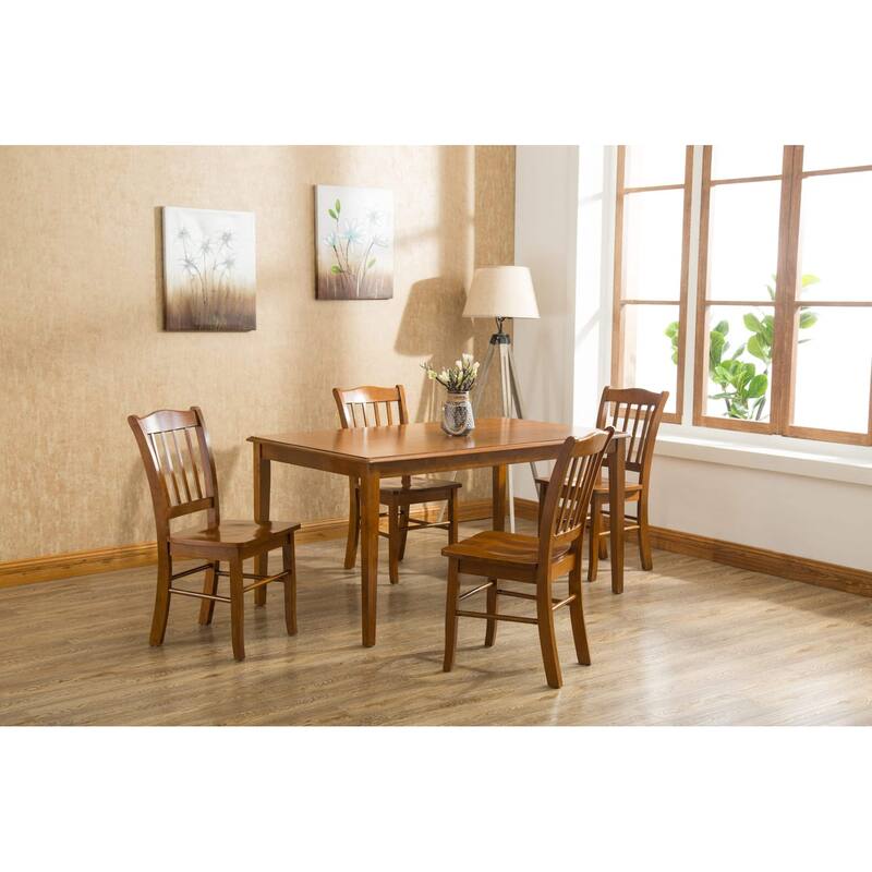 Boraam Shaker Collection Brown Wood Rustic Dining Table