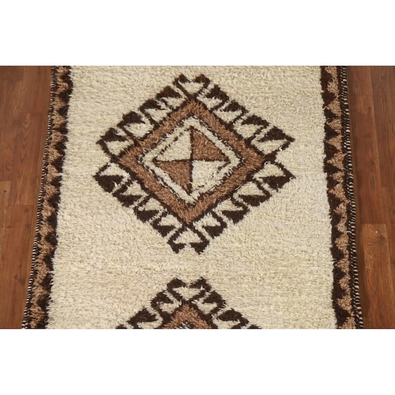 Turkish Anatolian Oriental Runner Rug Hand-knotted Wool Carpet - 3'8"x 11'5"