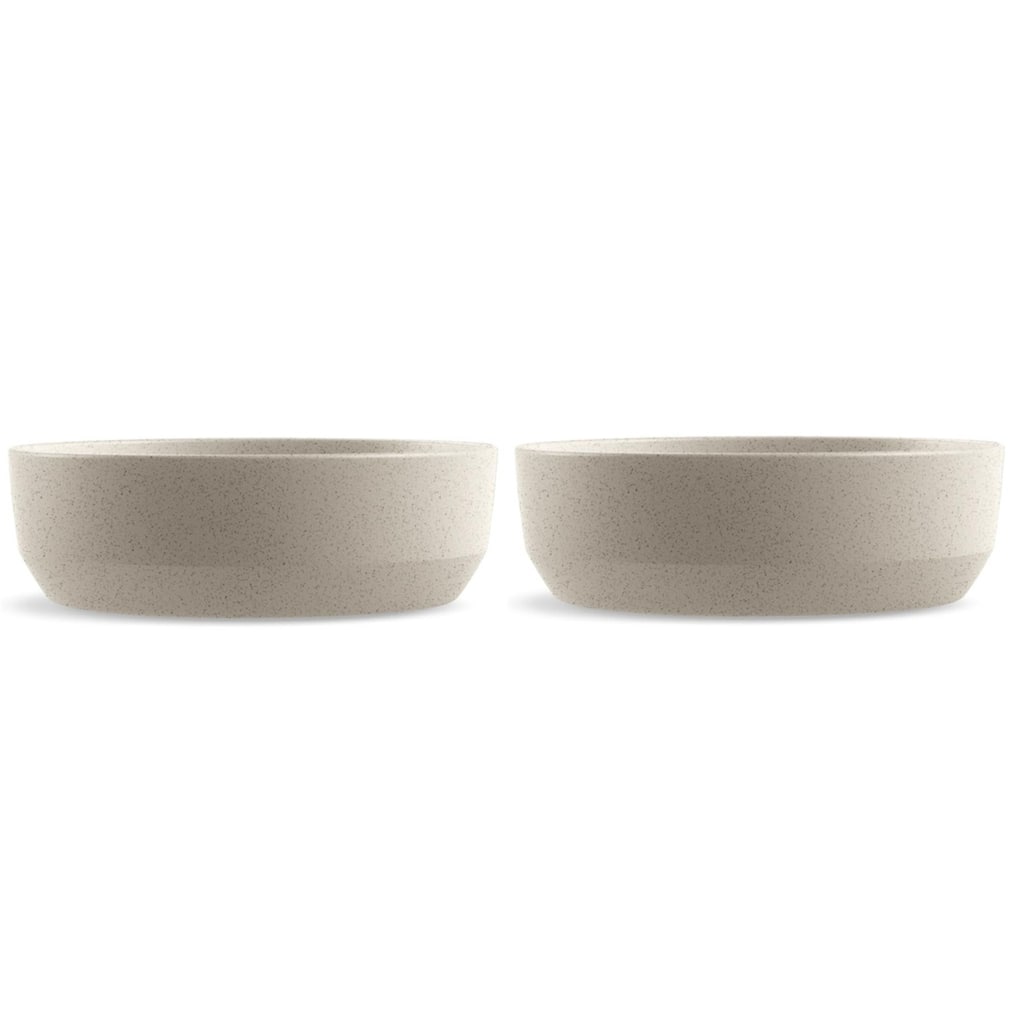 Abode Homewares Bevel Wheat Straw Pet Bowl - Set of 2