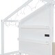 preview thumbnail 18 of 18, Versatility Twin Size House Bed with Upholstered Sofa, Wood Guardrail Bed with Shelves and Two Drawers, Charging Station Design
