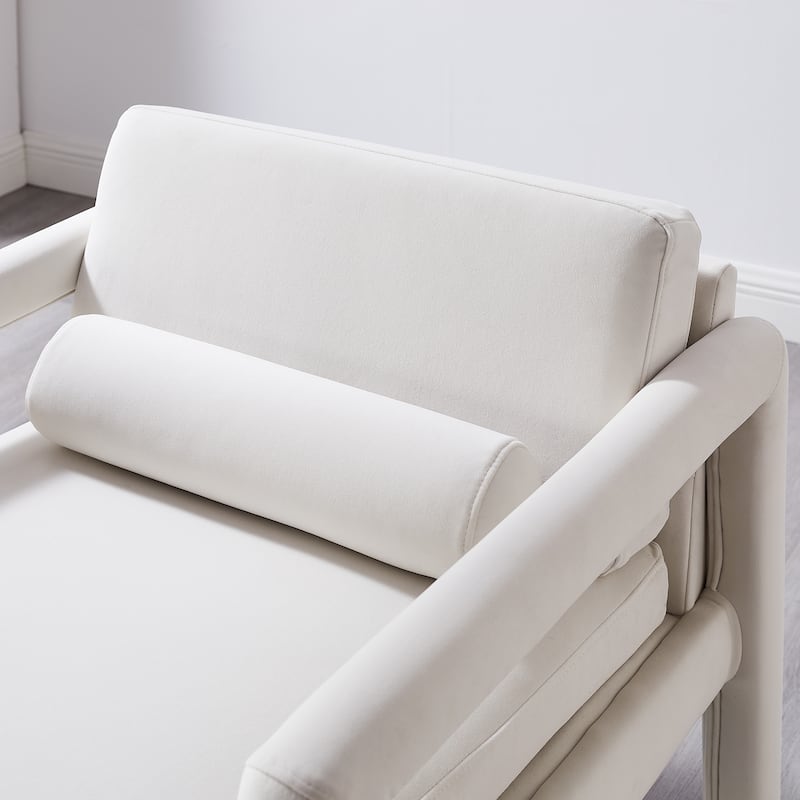 Art Leon Velvet Accent Armchair