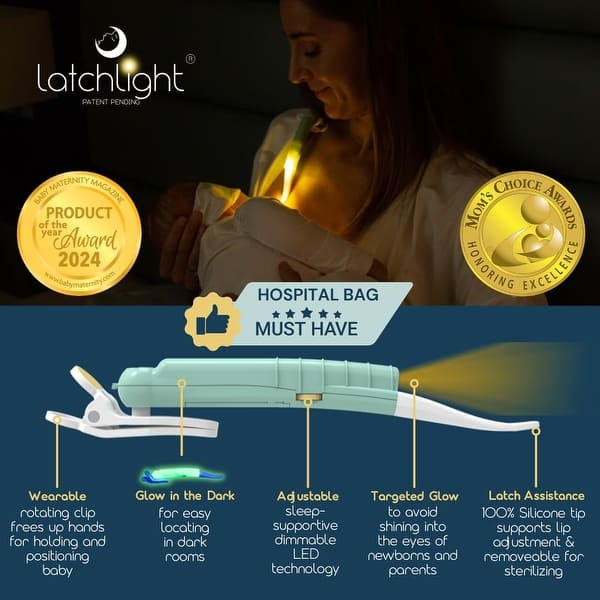 slide 2 of 5, LatchLight - Light Blue/White