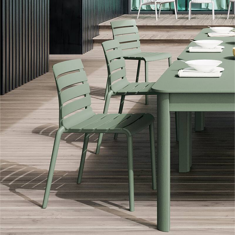 Rylan Set of 4 Stackable Dining Chairs, Indoor/Outoor