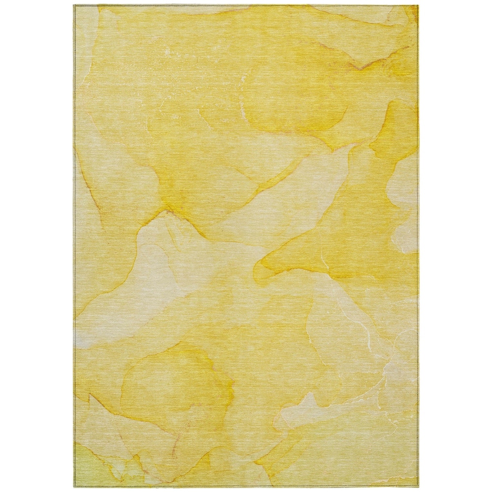 Machine Washable Indoor/ Outdoor Abstract Chantille Rug