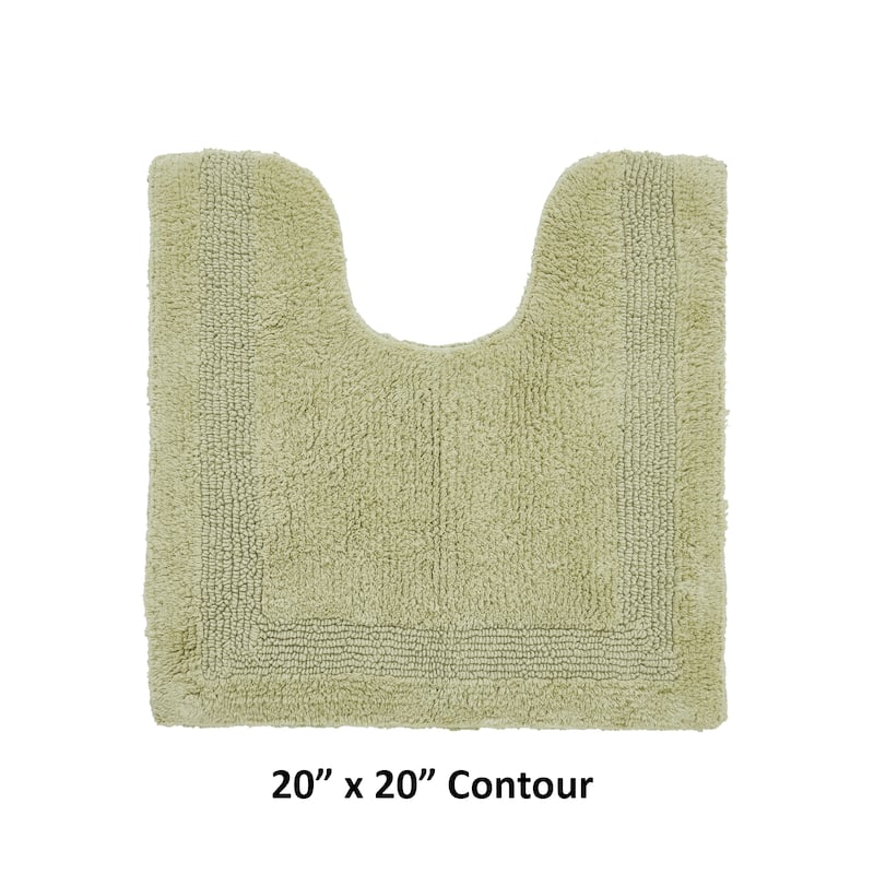 Better Trends Bath Rugs 100% Cotton Reversible Highly Water Absorbent Bathroom Rug for Shower, Sink, Bath Mats - Lux Collection
