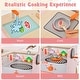 preview thumbnail 9 of 7, Double-Sided Kids Play Kitchen Set with Canopy and 2 Seats - 31" x 12" x 36" (L x W x H)