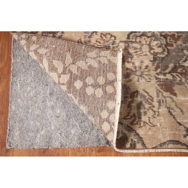 Distressed Sparta Turkish Vintage Area Rug Handmade Wool Carpet - 6'2"x 9'5"