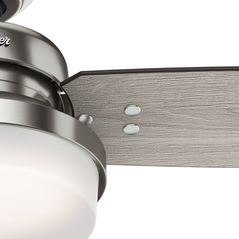Hunter 60" Sentinel Ceiling Fan with LED Light Kit and Handheld Remote - Brushed Nickel