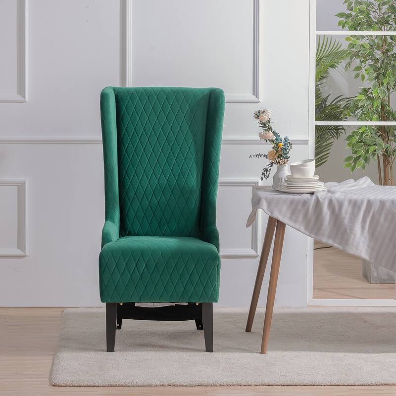 Elegant Reading Chair Upholstered Chair with High Back, Lounge Chair Decorative Chair Corner Chair with Wood Legs