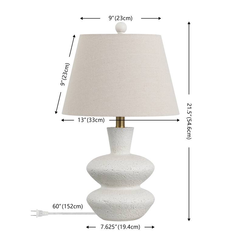 SAFAVIEH Lighting Mecca 22-Inch Resin Table Lamp (Set of 2) - 13"W x 13"D x 22"H