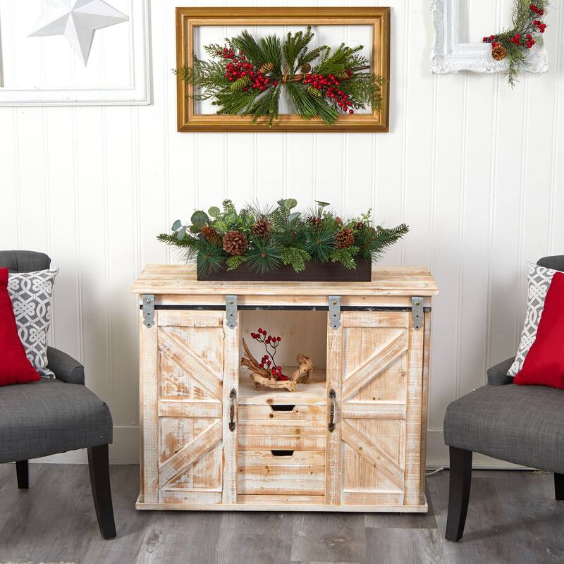 30" Evergreen Pine and Pine Cone Artificial Christmas Centerpiece Arrangement - 10