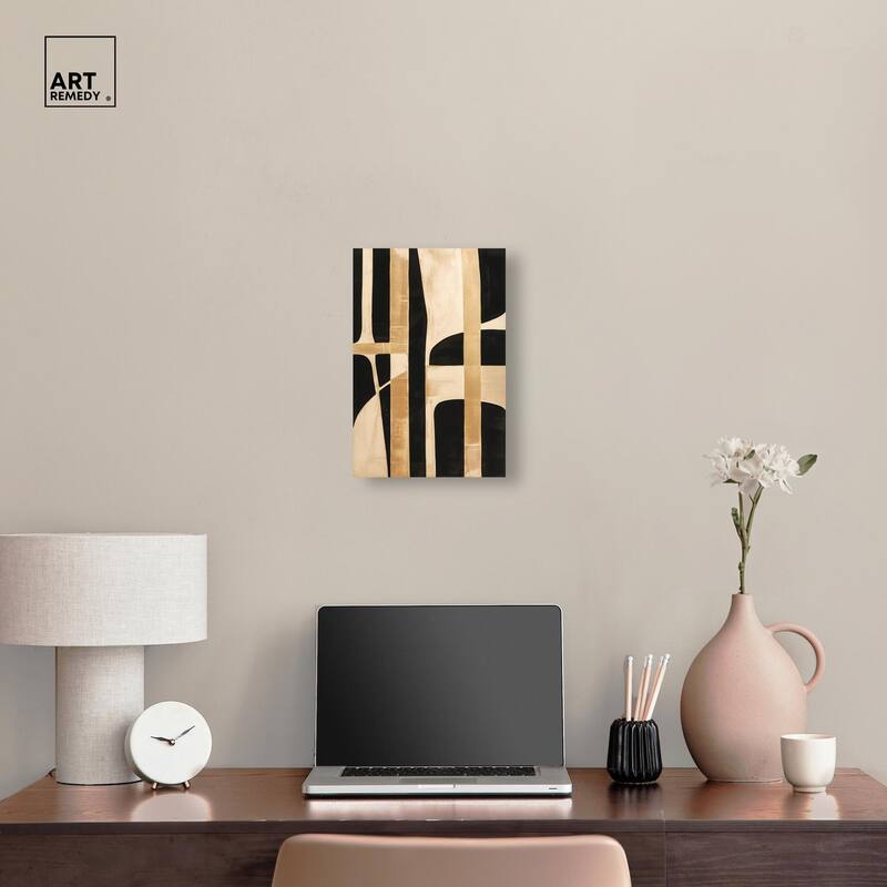 Noir and Gold I Canvas by Art Remedy, Gallery Wrapped