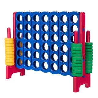 Gymax Jumbo 4-to-Score Game Set Giant 4 in A Row Kids Adults w/ 42 - See Details