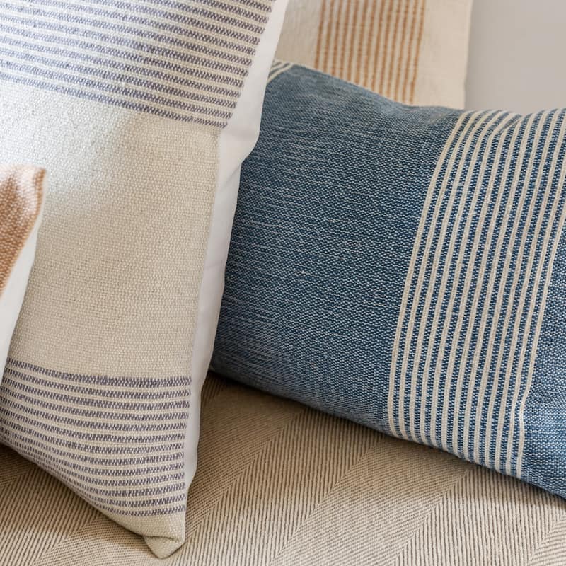 Ladonna Indoor/ Outdoor Striped Lumbar Pillow