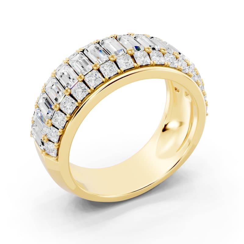 Auriya 14k Gold 2 1/2ctw Lab Grown Diamond Anniversary Ring (E-F VS)
