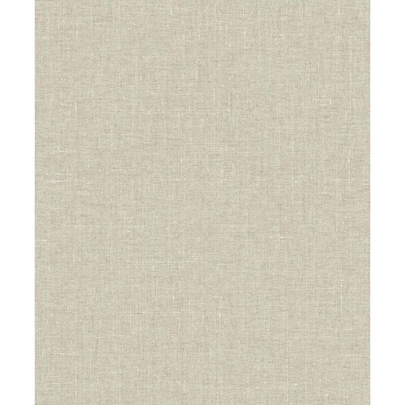 Seabrook Designs Abington Faux Linen Nonwoven Unpasted Wallpaper - 20.9 in. W x 33 ft. L - Ocean Sand