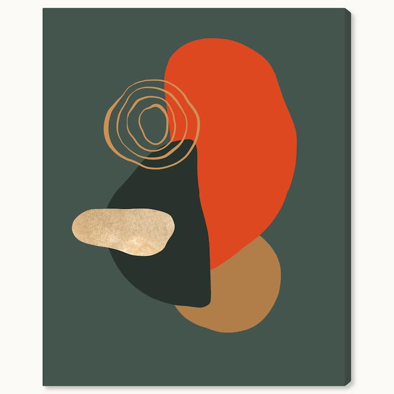 Wynwood Studio Canvas Abstract Abstract Christmas Card Red Modern & Contemporary Wall Art Canvas Print