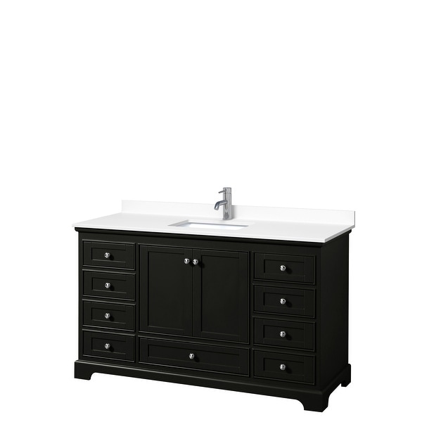 Deborah 60 Inch Single Vanity, Cultured Marble Top - Overstock - 32403607