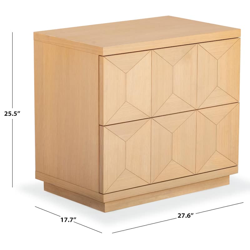 SAFAVIEH Couture Deziree Wood 2 Drawer Nightstand
