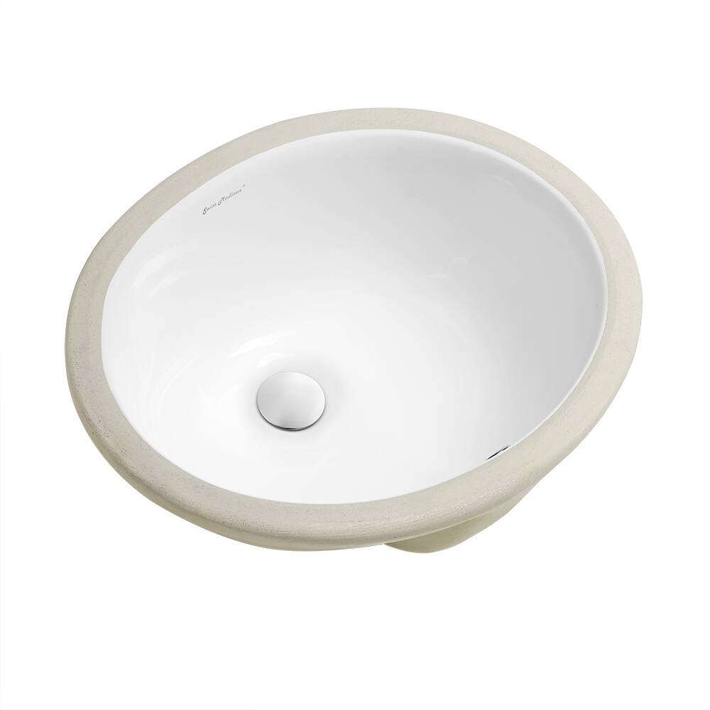 Nantes 16.5 Oval Under-Mount Bathroom Sink - 16.95" x 13.6" 7.7"
