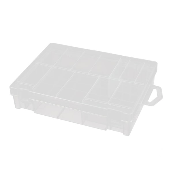 160mmx125mmx35mm Transparent Storage Case Hard Plastic Battery Holder Organizer