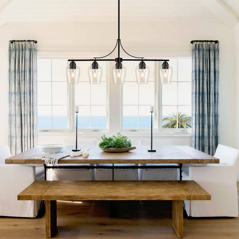 Kitchen Island Lighting Dining Room Light Fixtures Linear Chandelier - 5-Light