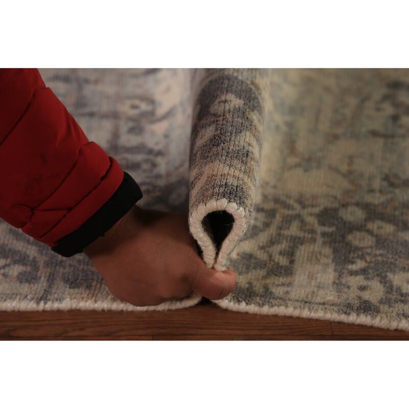 All-Over Abstract Area Rug Handmade Wool Carpet - 5'4"x 7'8"