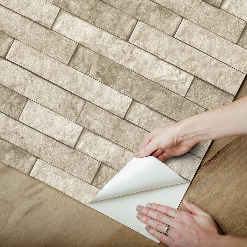 InHome Stone Natural Peel and Stick Rolled Backsplash