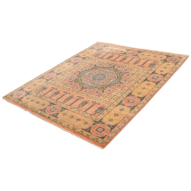 ECARPETGALLERY Hand-knotted Jules Serapi Coral Wool Rug - 8'1 x 9'10
