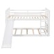 preview thumbnail 12 of 16, Twin Over Twin Solid Wood Frame Bunk Bed with Slide and Ladder