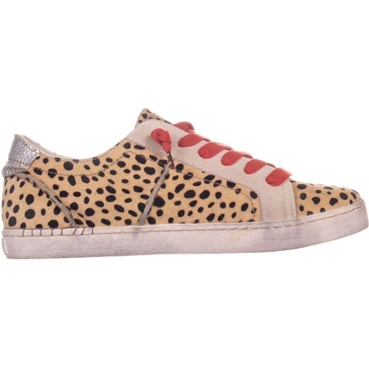 dolce vita leopard sneakers with red laces