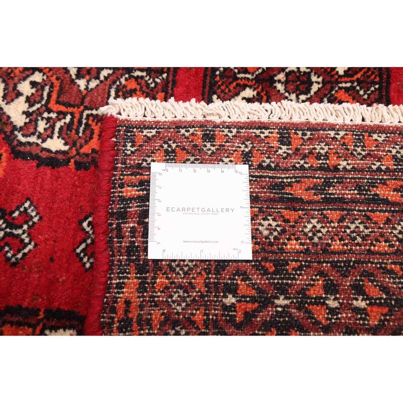 ECARPETGALLERY Hand-knotted Finest Peshawar Bokhara Red Wool Rug - 4'3 x 6'1