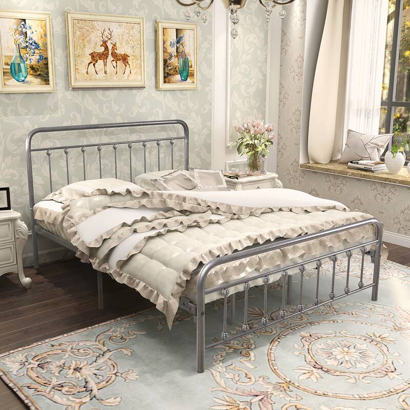 Queen Size Metal Platform Bed Frame