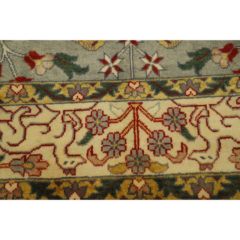 Hand Knotted Oriental 100% Wool Carpet Traditional Floral Greys & Charcoal Ziegler Area Rug - 11' 11'' X 8' 8''