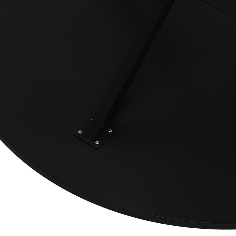 47.24" Round Dining Table with Removable Top and Iron Cross Leg