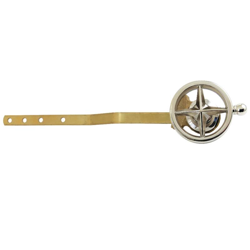 Kinston Brass Front Mount Toilet Tank Lever with Knurled Handle - Polished Nickel