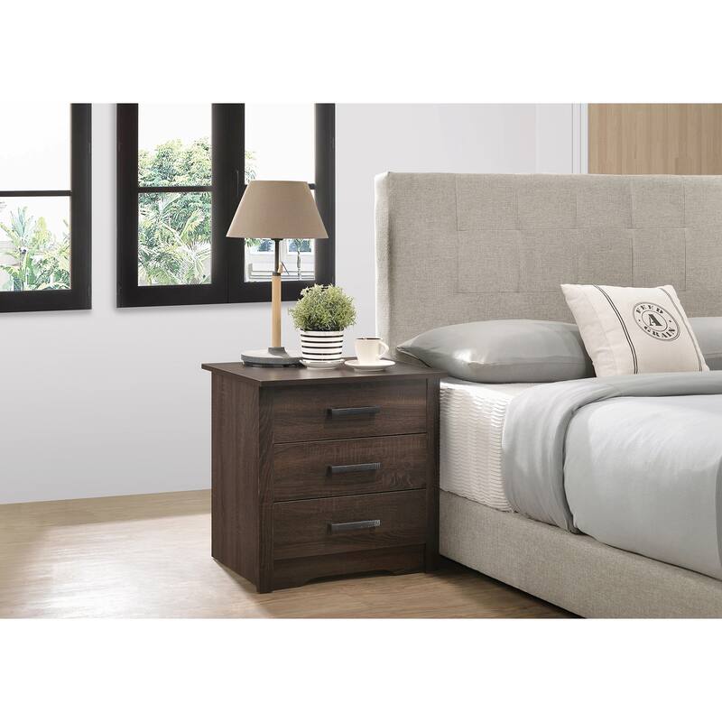 Storage Nightstand with 3-Drawer