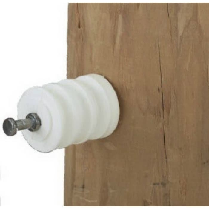 10 Pk Dare 1-1//2/" Nail On Wood Post Electric Fence Tape Insulator 25//Pk 2330-25W