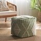 preview thumbnail 50 of 53, Brinket Boho Cube Yarn Pouf by Christopher Knight Home 16.00" L x 16.00" W x 16.00" H - Ivory + Cedar Green