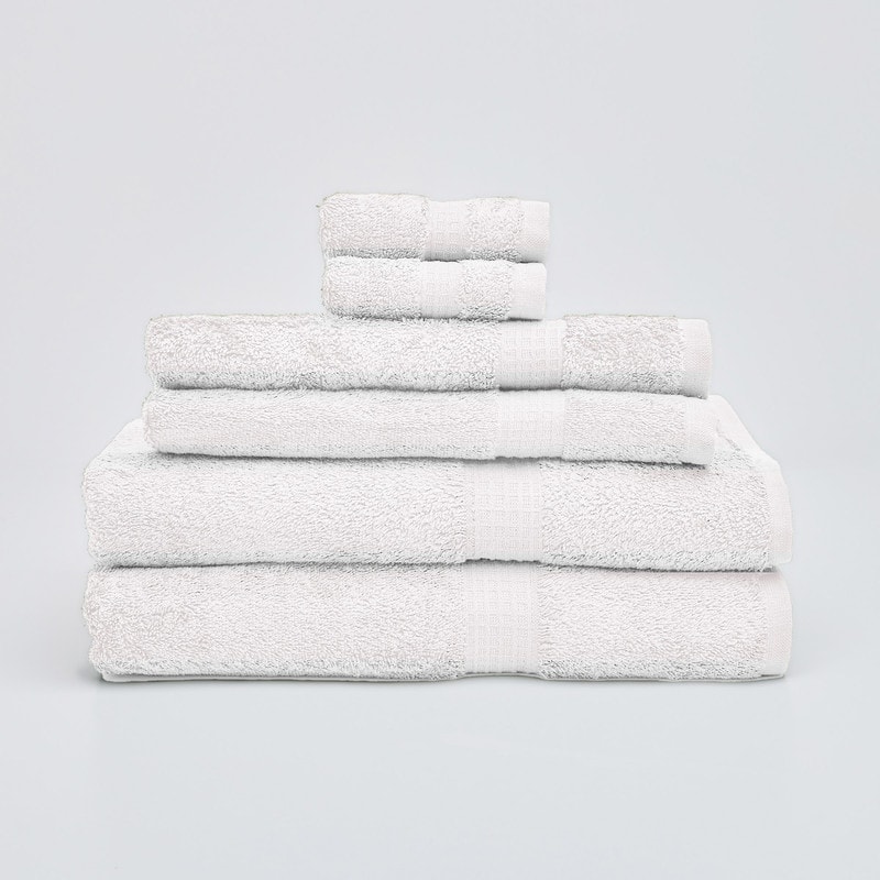 Classic Touch 6-Piece 100 Cotton Towel Set