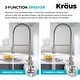 preview thumbnail 136 of 153, Kraus Britt Commercial 3-Function 1-Handle Pulldown Kitchen Faucet