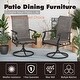 preview thumbnail 6 of 10, 5-piece Gas Fire Pit Table Set, 50000 BTU Auto-Ignition Propane Gas Fire Pit Table with 4 Patio Swivel Chairs