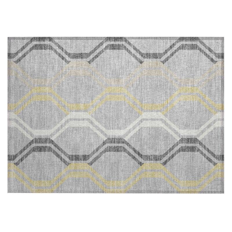 Machine Washable Indoor/ Outdoor Contemporary Dimensions Chantille Rug