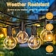 preview thumbnail 2 of 11, 100FT Waterproof LED Patio String Lights with 50 Shatterproof G40 Bulbs