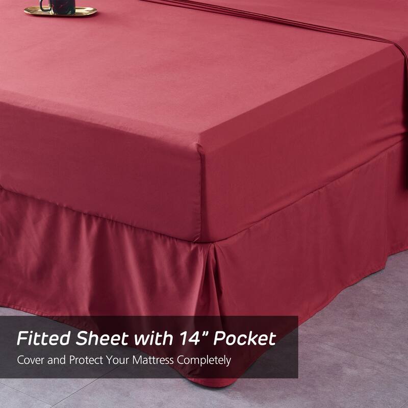 8 Piece Pintuck Comforter Set with Sheets