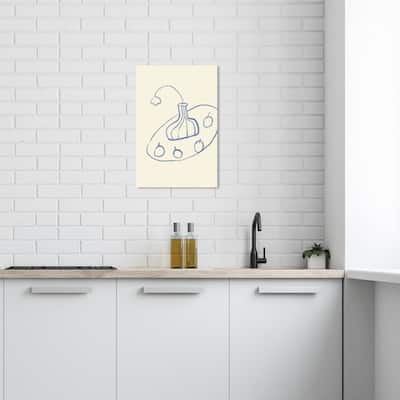 Wynwood Studio Canvas Abstract Simplify Blue and Ivory Modern & Contemporary Wall Art Canvas Print