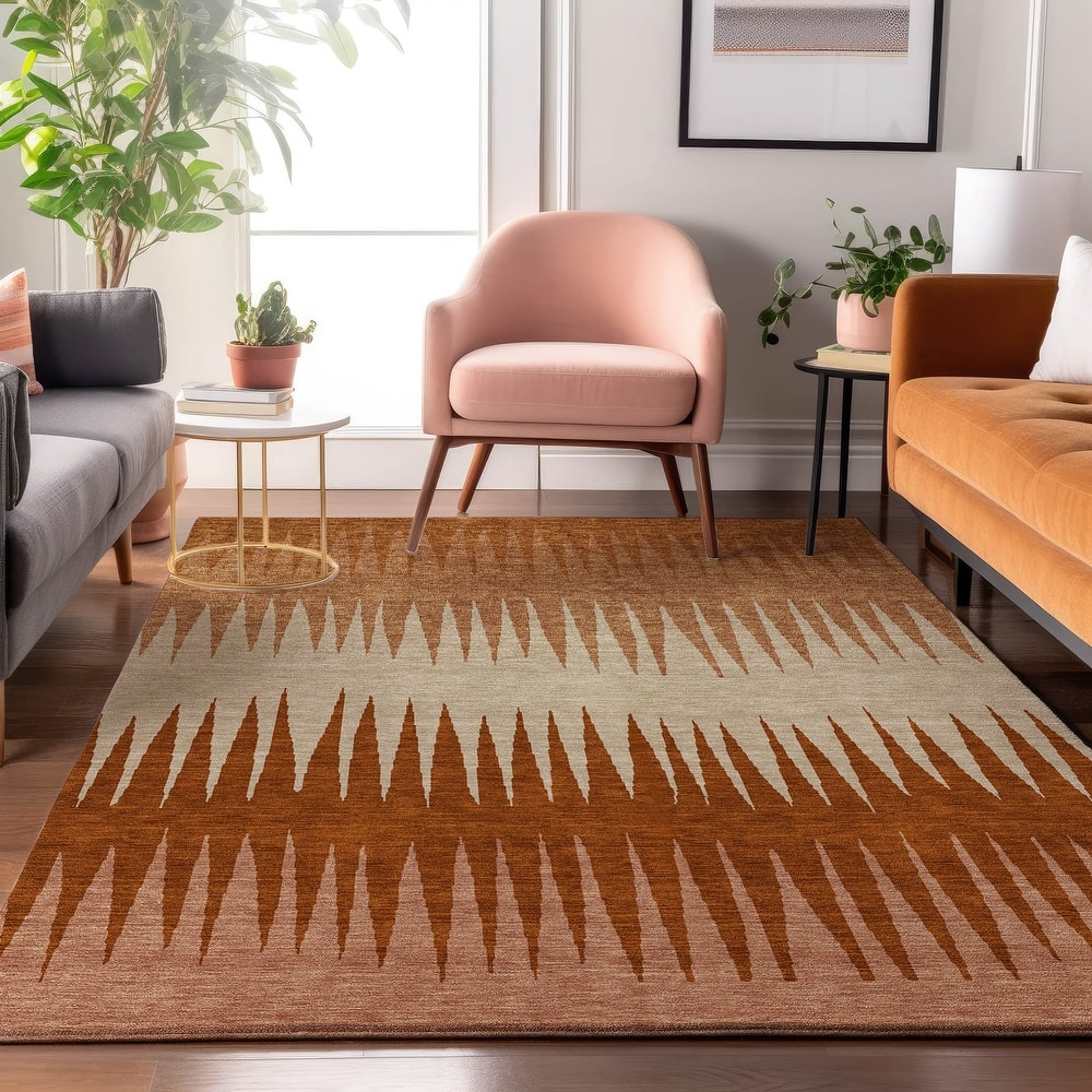 Premium Washable Super Soft Modern Spikes Mayfield Rug