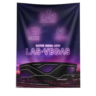 NFL Super Bowl SB58D Neon Blast Wall Hanging - 50"x60"
