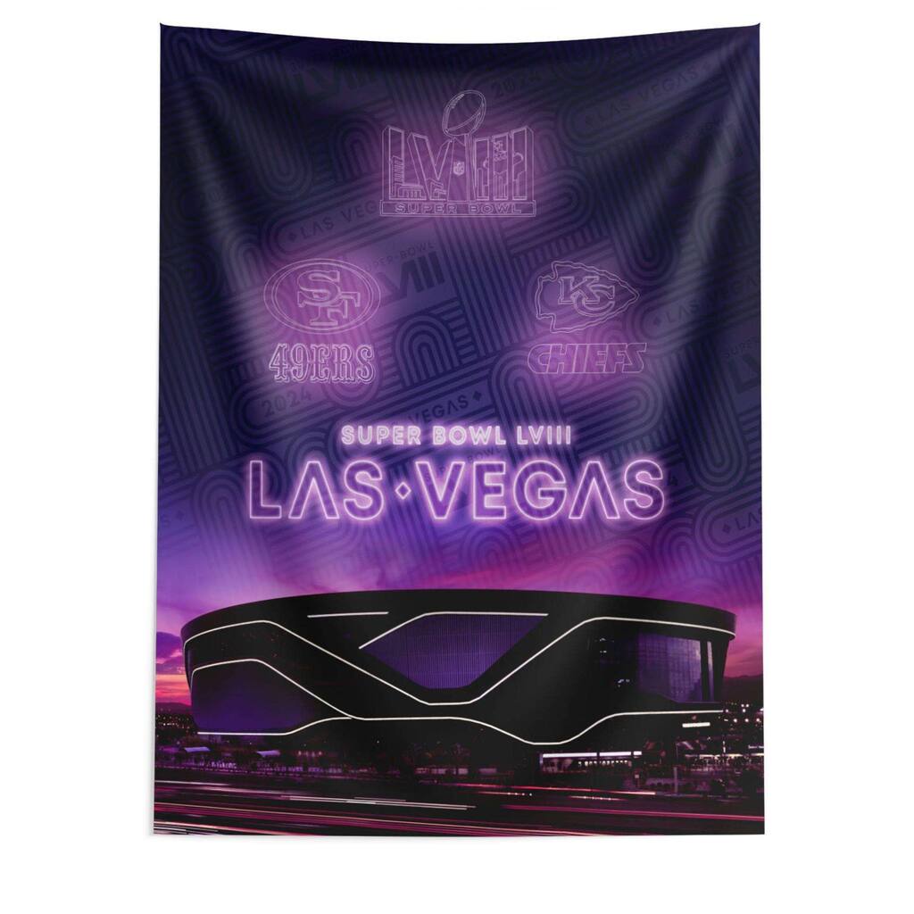 NFL Super Bowl SB58D Neon Blast Wall Hanging - 50"x60"